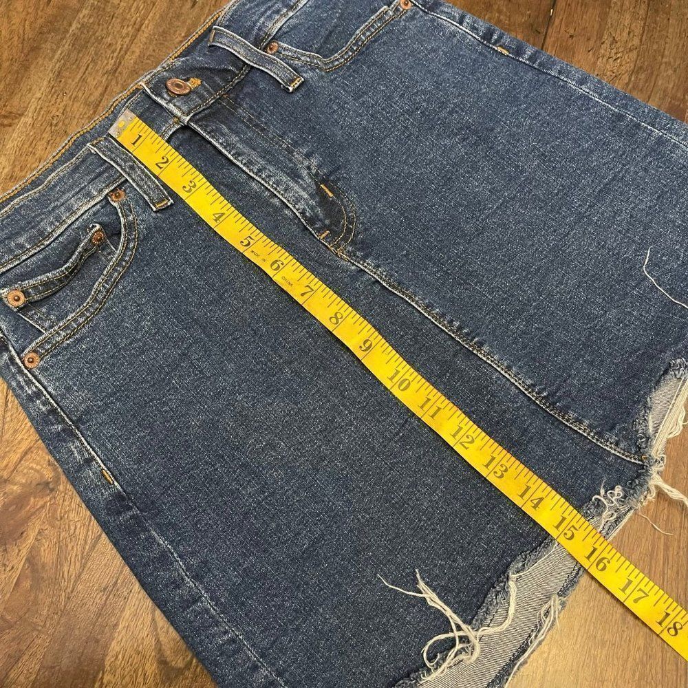 J. Crew Cutoff Denim Skirt - Picture 6 of 7